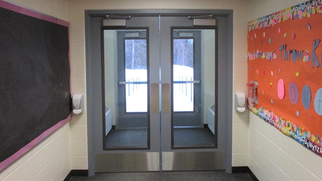 O'Malley Elementary entry way from the inside